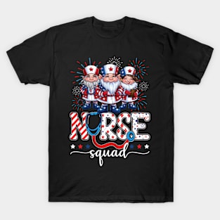 Nurse Squad Gnomes 4th Of July T-Shirt